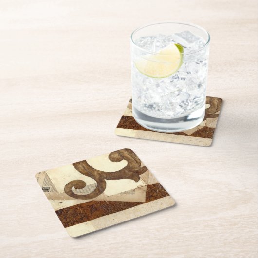 Vintages Zeitungsklettern Rechteckiger Pappuntersetzer (Vor Ort)