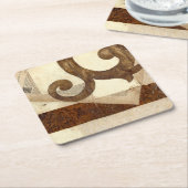 Vintages Zeitungsklettern Rechteckiger Pappuntersetzer (angewinkelt)