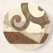 Vintages Zeitungsklettern Sandstein Untersetzer (Vorne)