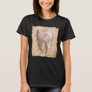 Vintages Zeltbild. Zahnärztin, Zahnärztin T-Shirt