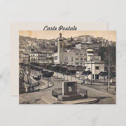 Vintages Zentrum Algerien Philippeville, 1912 Postkarte (Vorne/Hinten)