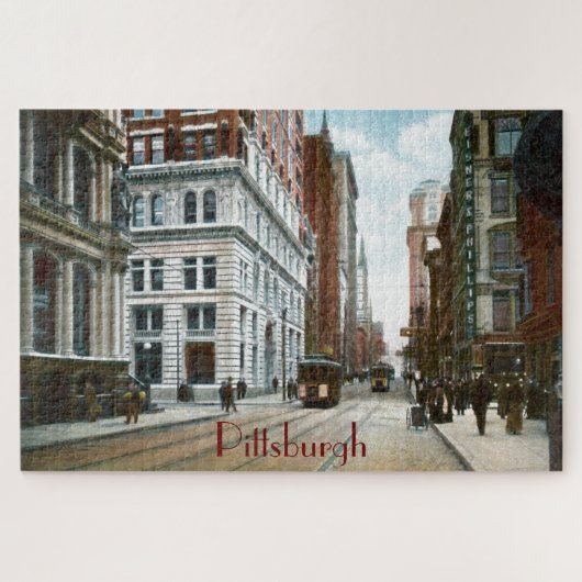 Vintages Zentrum Pittsburgh Grosses Puzzle (Horizontal)