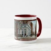 Vintages Zentrum Pittsburgh Kaffee Tasse (VorderseiteRechts)
