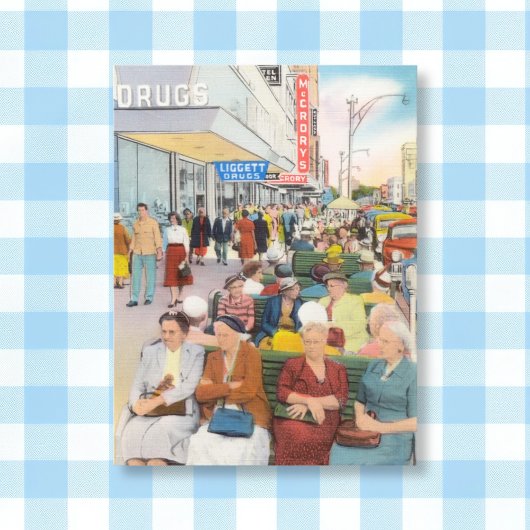 Vintages Zentrum von St. Petersburg, Florida Postkarte