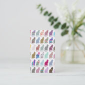 Vintages Zickzack aztekisches wunderliches Visitenkarte (Stehend Vorderseite)