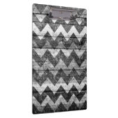 Vintages Zickzack Holz Abstrakt #4 Klemmbrett (Rechts)