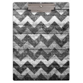 Vintages Zickzack Holz Abstrakt #4 Klemmbrett (Vorderseite)