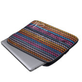 Vintages Zickzack Holz Abstrakt #5 Laptopschutzhülle (Vorne Knopf)