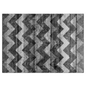 Vintages Zickzack Holz Abstrakt Schneidebrett (Vorderseite)