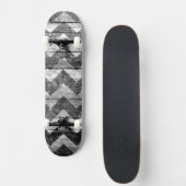 Vintages Zickzack Holz Abstrakt Skateboard (Vorne)