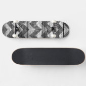 Vintages Zickzack Holz Abstrakt Skateboard (Horizontal)
