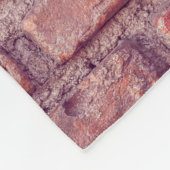 Vintages Ziegelmauermuster rustikale Dekoration Fleecedecke (Ecke)