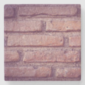 Vintages Ziegelmauermuster rustikale Dekoration Steinuntersetzer (Vorderseite)