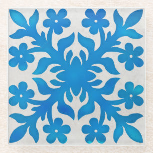 Vintages Ziegelmuster Glasuntersetzer