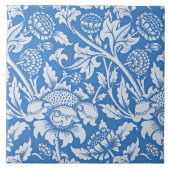 Vintages Zierblau Fliese (Vorderseite)