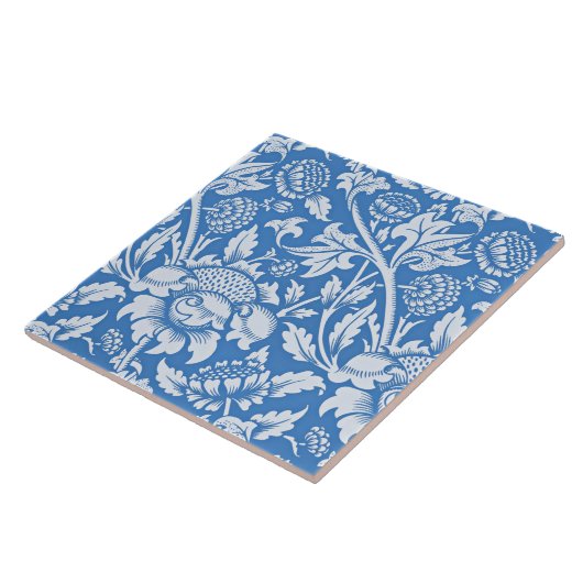 Vintages Zierblau Fliese (Seite)