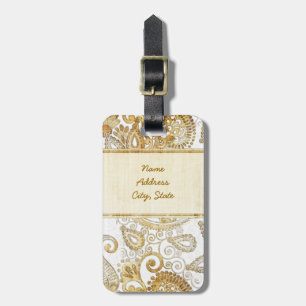 Vintages Zierblumenmuster 2 Gepäckanhänger