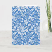 Vintages Ziermuster in Himmelblau Karte (Vorderseite)