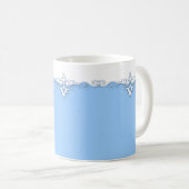 Vintages Zierrahmen blau Kaffeetasse (VorderseiteRechts)
