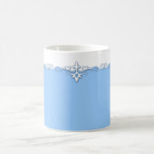 Vintages Zierrahmen blau Kaffeetasse (Mittel)