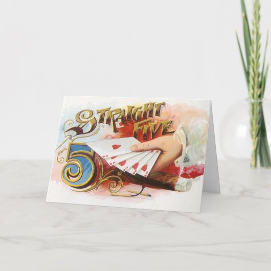 Vintages Zigar Label Kunst, Dichtung und Musik Karte (Vorderseite)