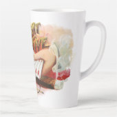 Vintages Zigar Label Kunst, Dichtung und Musik Milchtasse (Rechts)