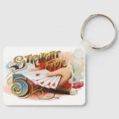 Vintages Zigar Label Kunst, Dichtung und Musik Schlüsselanhänger (Vorderseite)