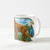 Vintages Zigarrenlabel "African Lion" in Savannah Kaffeetasse (VorderseiteRechts)