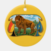 Vintages Zigarrenlabel "African Lion" in Savannah Keramikornament (Hinten)