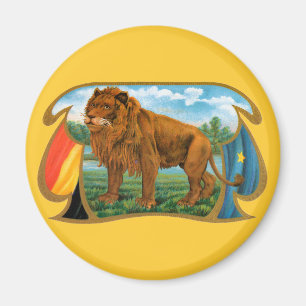 Vintages Zigarrenlabel "African Lion" in Savannah Magnet