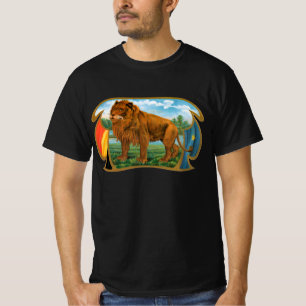 Vintages Zigarrenlabel "African Lion" in Savannah T-Shirt