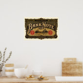 Vintages Zigarrenlabel Art, Bank Note Money Financ Poster (Küche)