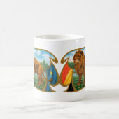 Vintages Zigarrenlabel Art, Löwe, König des Dschun Kaffeetasse (Mittel)