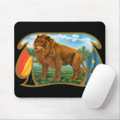 Vintages Zigarrenlabel Art, Löwe, König des Dschun Mousepad (Mit Mouse)