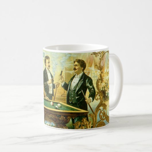 Vintages Zigarrenlabel Kunst, Kletterfreunde Billa Kaffeetasse (VorderseiteRechts)