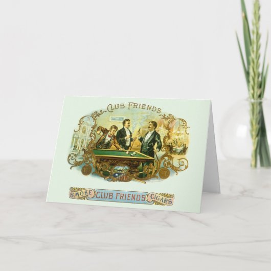 Vintages Zigarrenlabel Kunst, Kletterfreunde Billa Karte (Vorderseite)