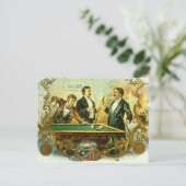 Vintages Zigarrenlabel Kunst, Kletterfreunde Billa Postkarte (Stehend Vorderseite)