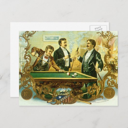 Vintages Zigarrenlabel Kunst, Kletterfreunde Billa Postkarte (Vorne/Hinten)