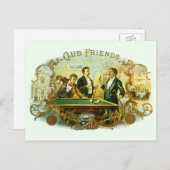 Vintages Zigarrenlabel Kunst, Kletterfreunde Billa Postkarte (Vorne/Hinten)