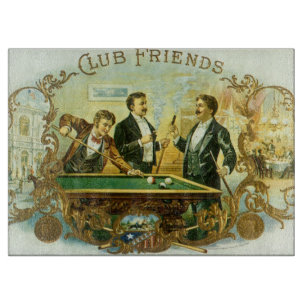 Vintages Zigarrenlabel Kunst, Kletterfreunde Billa Schneidebrett