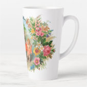 Vintages Zigarrenlabel La Palmiera, Frau mit Engel Milchtasse (Rechts)