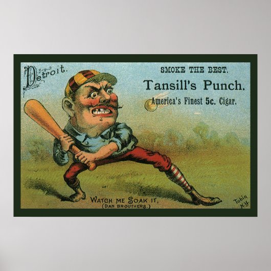 Vintages Zigarrenlabel, Tansill-Tansill-Punch im S Poster (Vorne)
