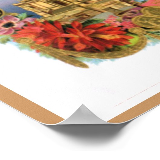 Vintages Zigarrensiegel - Rom Poster (Ecke)