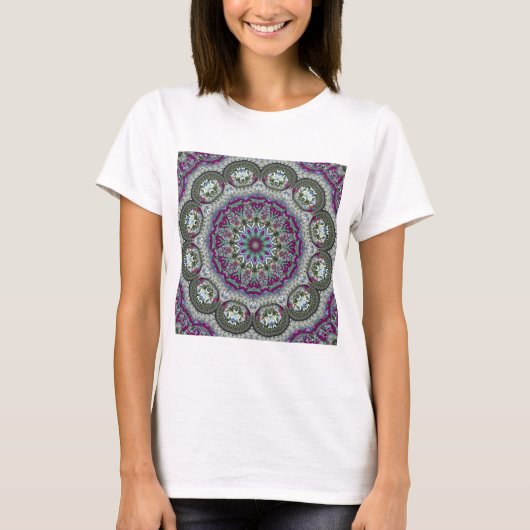 Vintages Zinn - Paisley Print T-Shirt (Vorderseite)