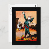 Vintages Zinn-Woodman und Scarecrow Postkarte (Vorne/Hinten)