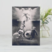 Vintages Zinn-Zeichen | Sheep Funny  Feiertagskarte (Stehend Vorderseite)