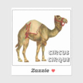 Vintages Zirkus-darstellend-Kamel Aufkleber (Blatt)