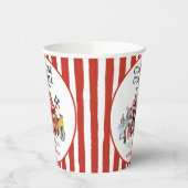 Vintages Zirkus-Karneval Ausstellung Geburtstag Pappbecher (Links)