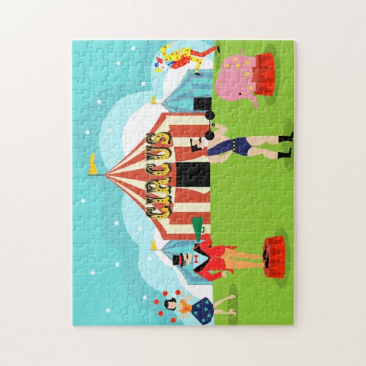 Vintages Zirkus-Puzzlespiel Puzzle (Vertikal)