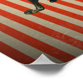 Vintages Zirkusakrobat-Reitposter Poster (Ecke)